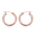 Carla 3x20mm Rose Gold Hoop Earrings