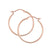 Carla 1.5x20mm Rose Gold Hoop Earrings