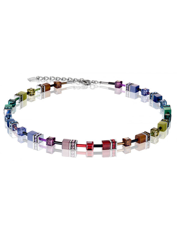GeoCUBE® necklace multicolour rainbow dark