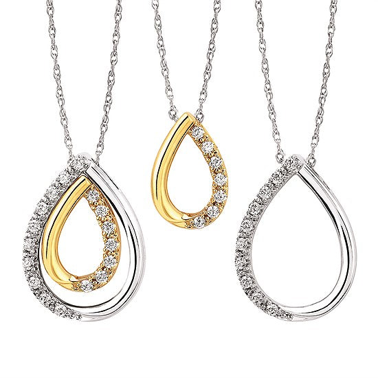 Ostbye 14k twotone Enhanceables necklace ( white & yellow)