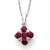 Ruby And Diamond Square Pendant In 14K Gold With 18" Chain