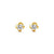 Twisted Diamond Stud Earrings In 14K Yellow Gold