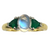 Moonstone and Emerald Ring