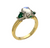Moonstone and Emerald Ring