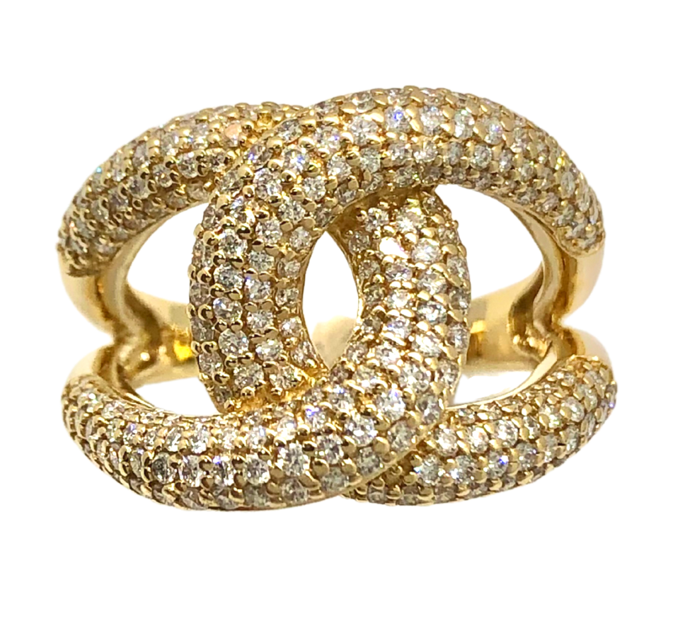 14K Cobra Diamond Fashion Ring