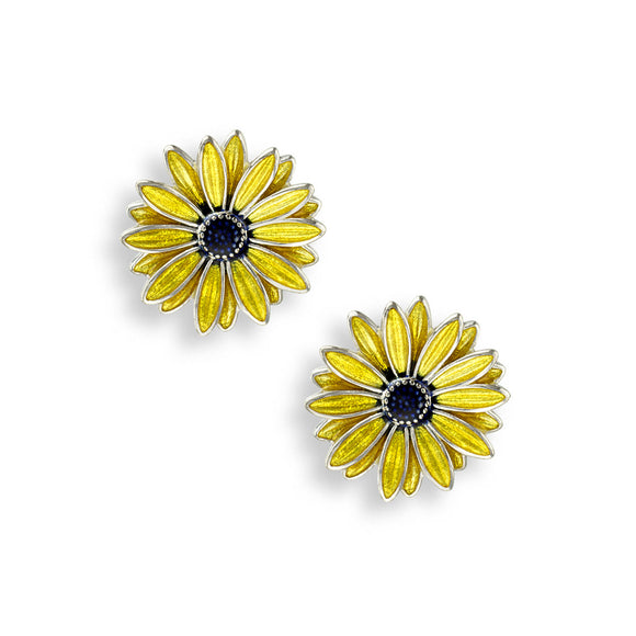 Yellow African Daisy Stud Earrings