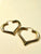 14k heart shaped tube earrings