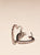 14k white gold diamond heart earrings