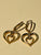 14k yellow gold "heart in heart" dangle earrings