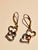14k tri-colored heart earrings