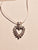 14k white gold & diamond heart pendant