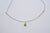 Breuning sterling silver Peridot curved bar necklace