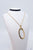 Breuning 14k diamond oval nugget necklace