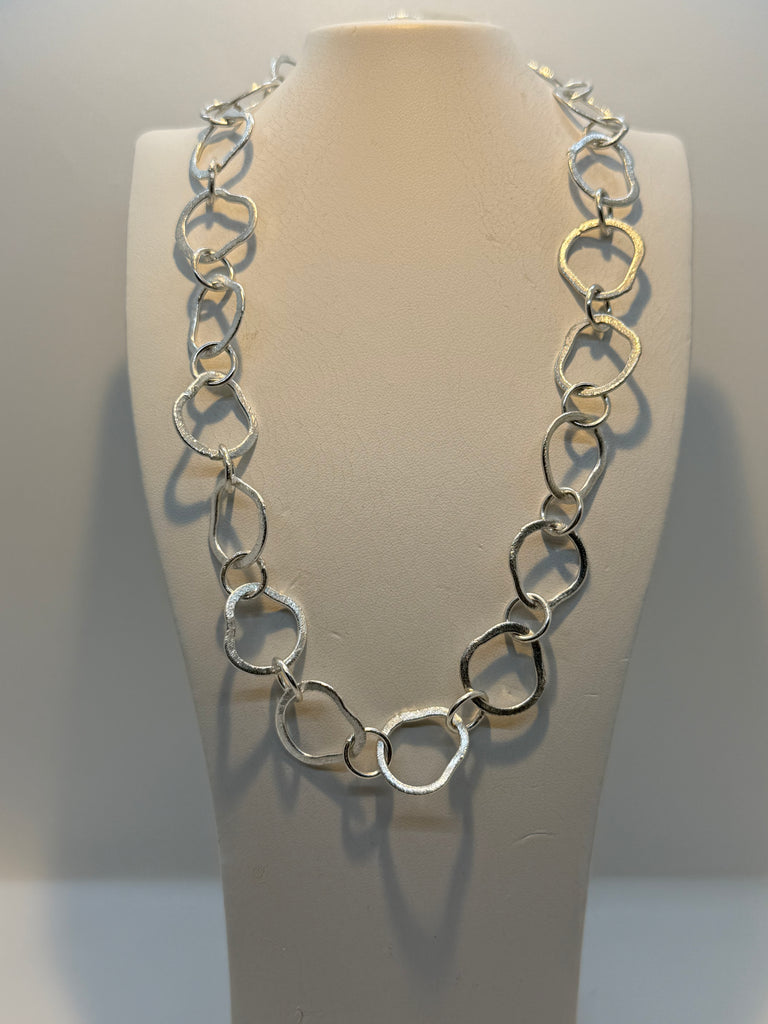 Sterling silver link necklace