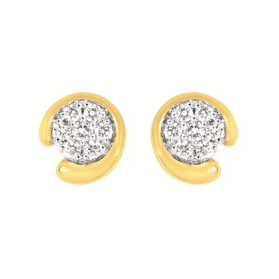 Ostbye eco-brilliance diamond cluster earrings in vermeil