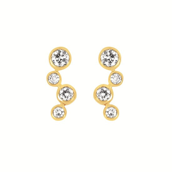 Eco-Brilliance diamond bezel set earrings in Vermeil