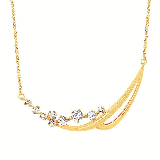 Eco-Brilliance diamond necklace in Vermeil