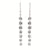 14k white gold floating diamond dangling earrings ( eco-Brilliance)