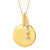 Eco-Brilliance gold plate and diamond bezel drop necklace in Vermeil