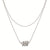 Sterling silver diamond leaf necklace