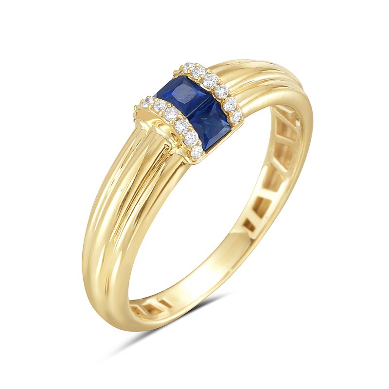 Bassali 14k  blue sapphire ring