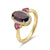 Bassali 14k Garnet & Pink Tourmaline ring