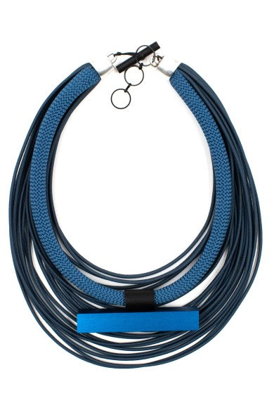 Christina Brampti blue multi cord necklace