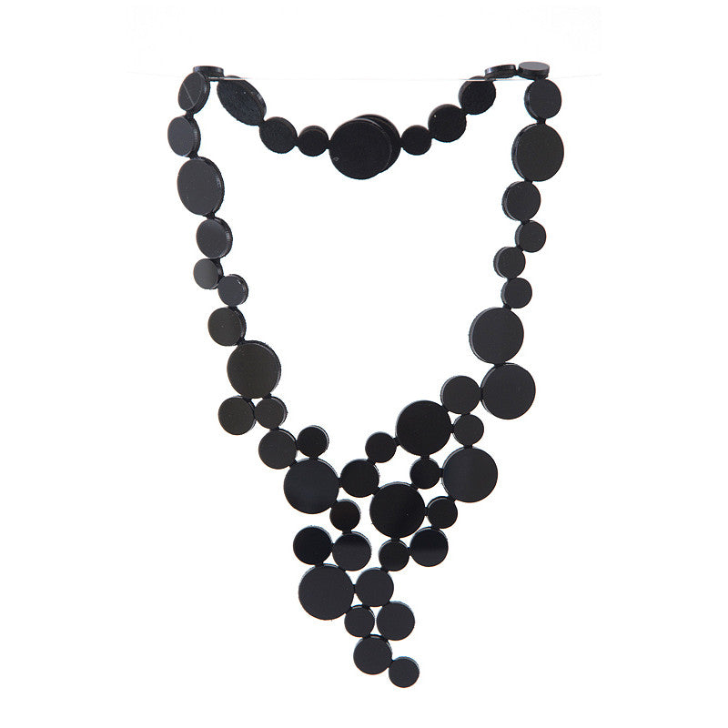 Black bubbles necklace