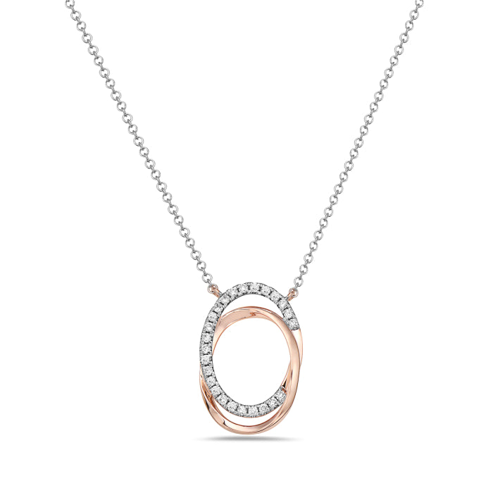 Bassali 14k diamond "ovals" necklace