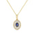 Bassali 14k sapphire & diamond oval necklace