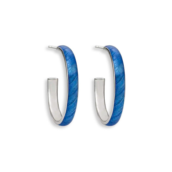 Nicole Barr sterling silver blue hoops