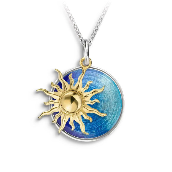 Nicole Barr sterling silver Sun  necklace