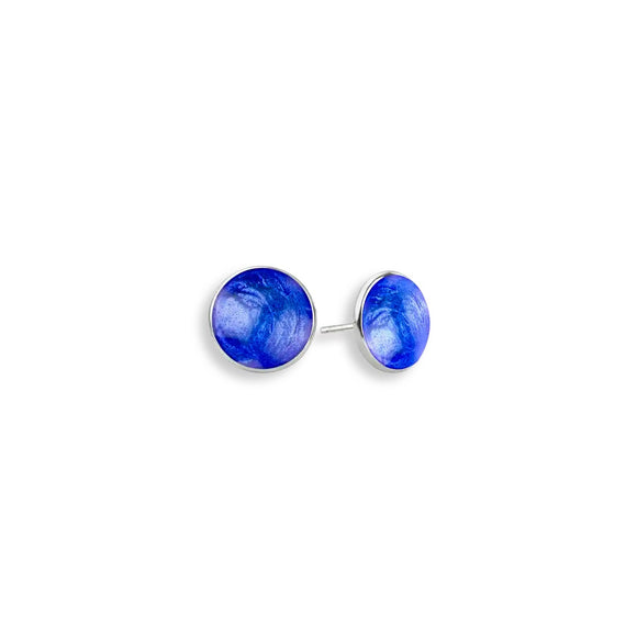 Nicole  Barr sterling silver blue dot earrings