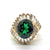 14k synthetic emerald & diamond ring