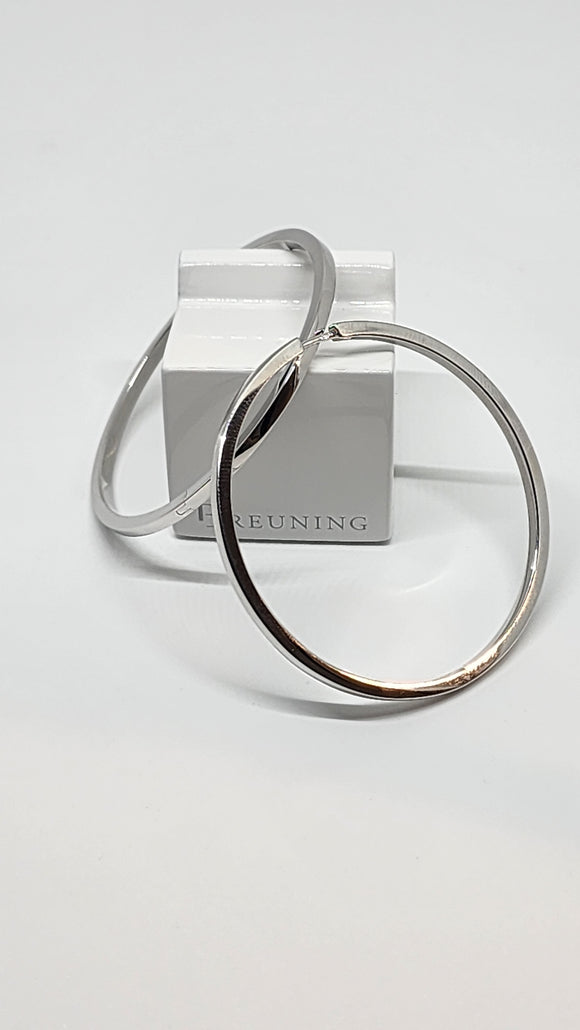 925 sterling silver hoop earrings [ 2 inch]