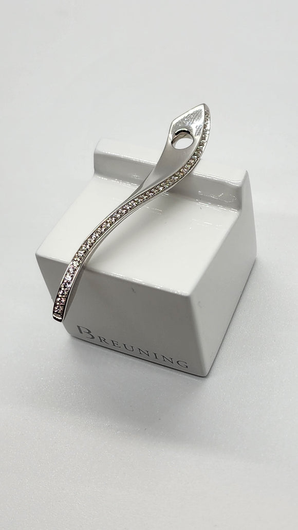 925 sterling silver white sapphire pendant