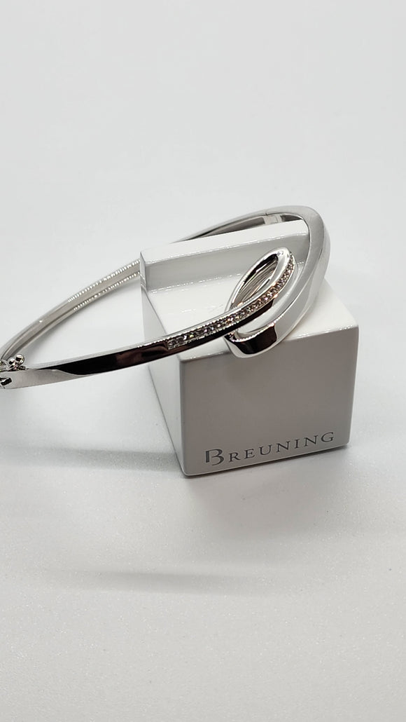 925 sterling silver white sapphire bangle bracelet