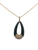 Onyx and Diamond Yellow Gold Necklace