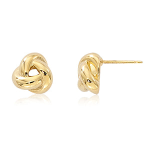 Carla Small Love Knot Yellow Gold Earrings