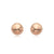 Carla 8mm Polished Button Rose Gold Earrings