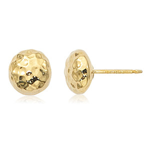 Carla Hammered Ball Yellow Gold Earrings