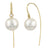 14K Freshwater Pearl Windsor Diamond Hook Earring