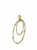 Gold Oval Two Ring Pendant