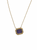 Amethyst and Diamond Square Yellow Gold Necklace