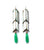 Reveal 2.0: Shield Statement Earrings with Green Chalcedony