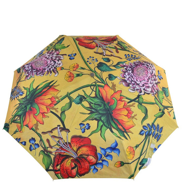 Gold floral design umbrella