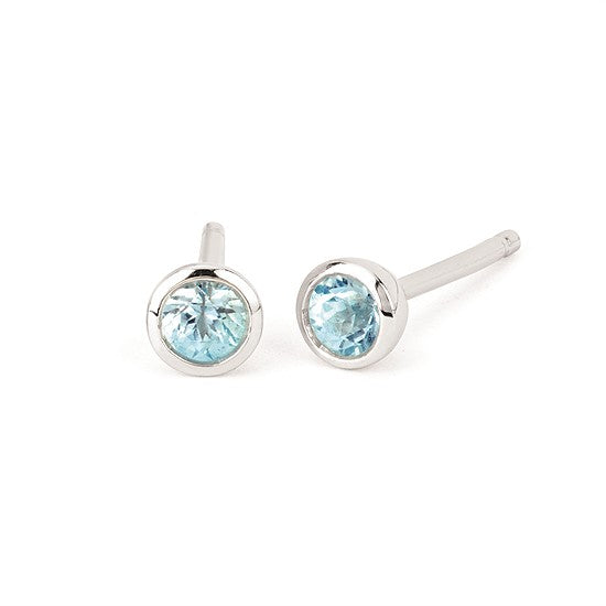 10k blue topaz stud earrings