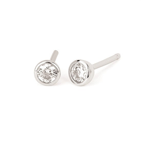 Ostbye 10k white sapphire stud earrings