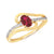 Ostbye 14k Ruby + Diamond fashion ring