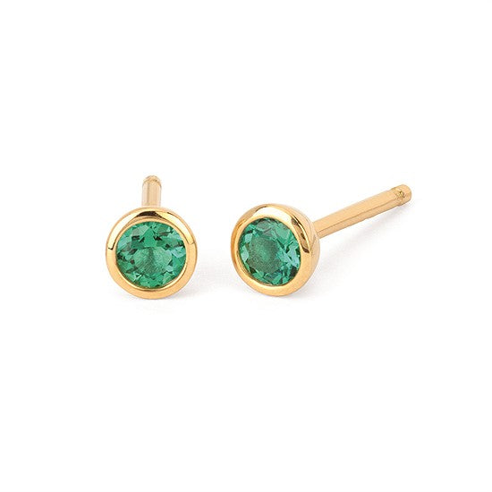 Ostbye 10k emerald bezel stud earrings